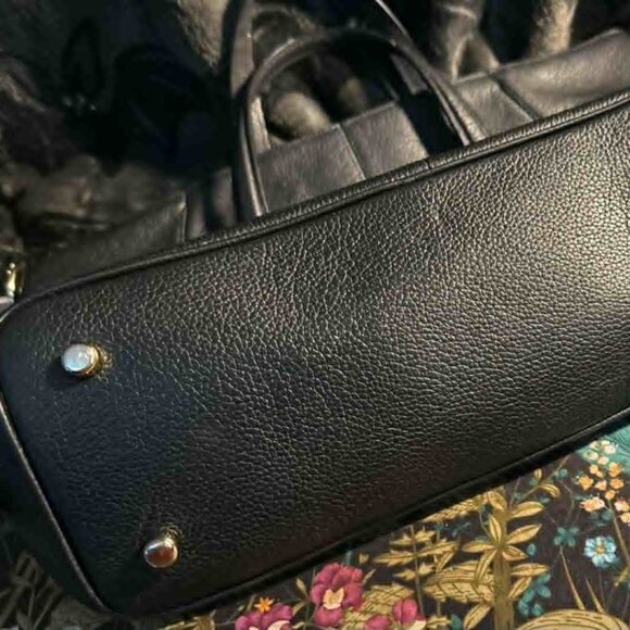 Coach Primrose Pebble Satchel Bag Leather Black Crossbody - See pics! - Picture 12 of 16